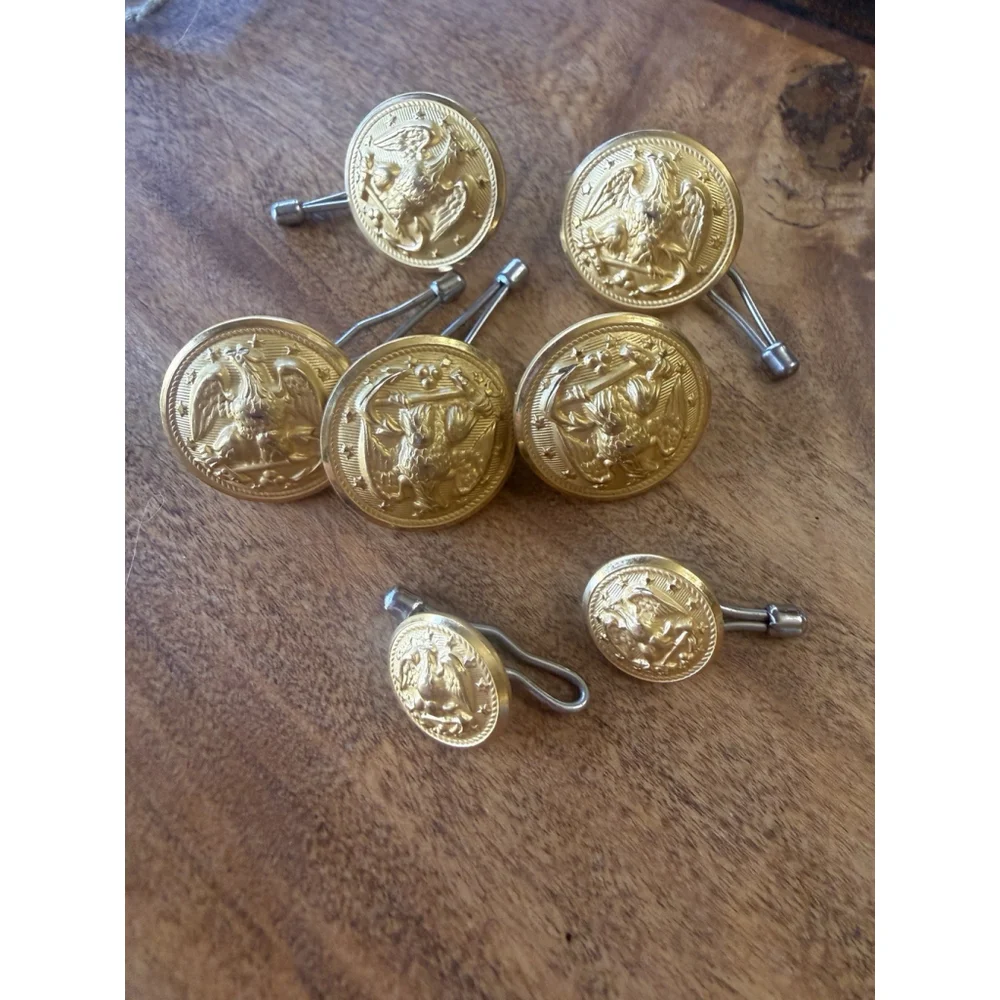 Eagle With Anchor Navy Brass Button 7 buttons
